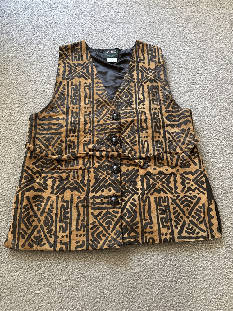 Size L Men's Ashro Men's Vest Mud Cloth