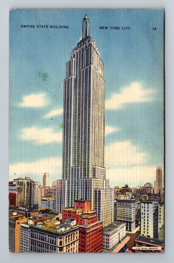 New York City NY, Empire State Building, Vintage Postcard