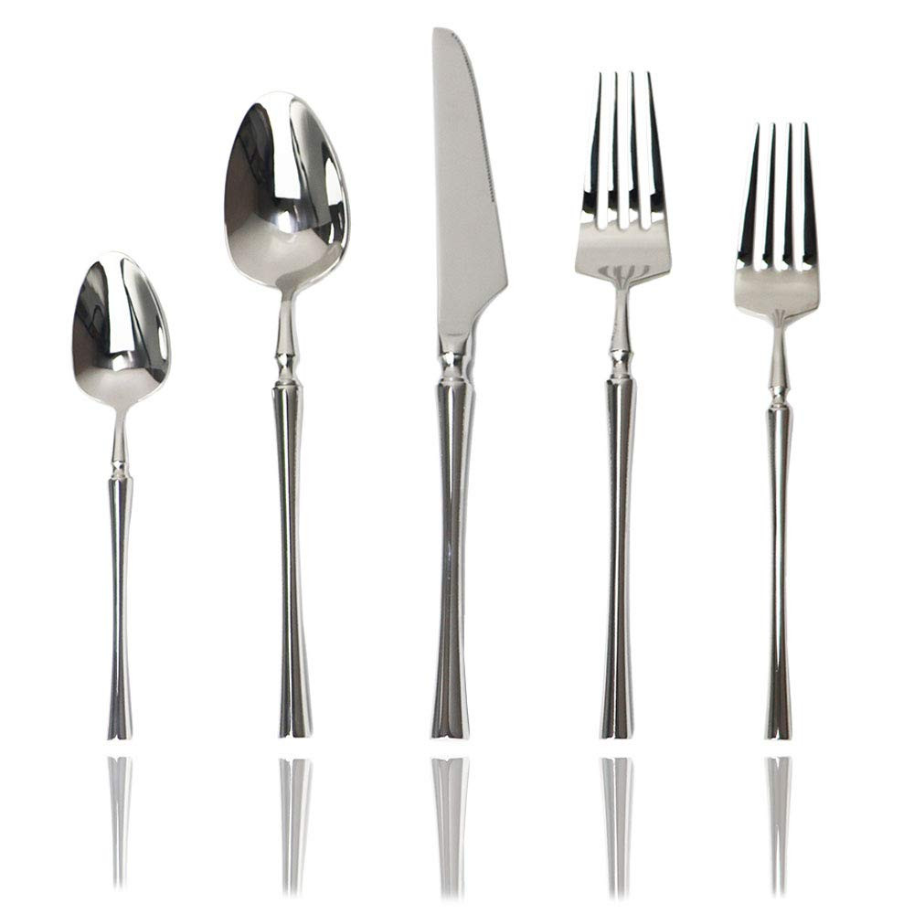 20-piece 18/10 Stainless Steel Silver Flatware/Cutlery/Tableware Set Service ...
