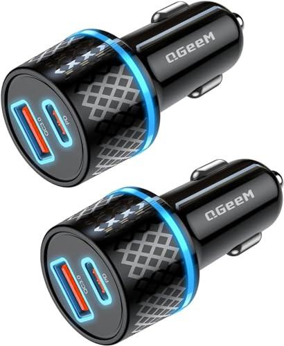 91W USB C Car Charger Adapter 2Pack Fast Charging Cigarette Lighter