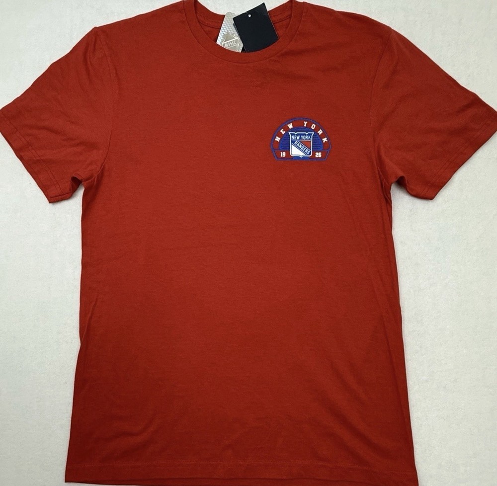 New Fanatics New York Rangers Men's Large T-Shirt Short Sleeve 1926 NHL Red