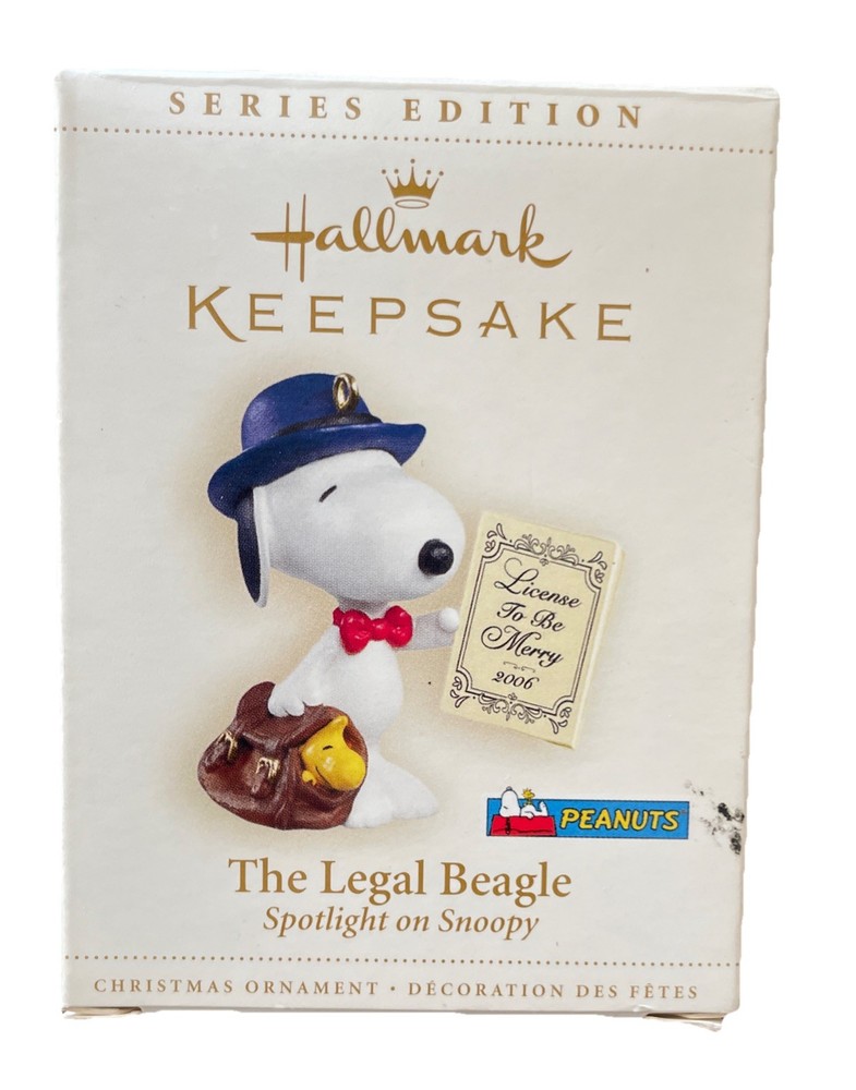 Spotlight On Snoopy The Legal Beagle Hallmark Keepsake Series Edition Ornament