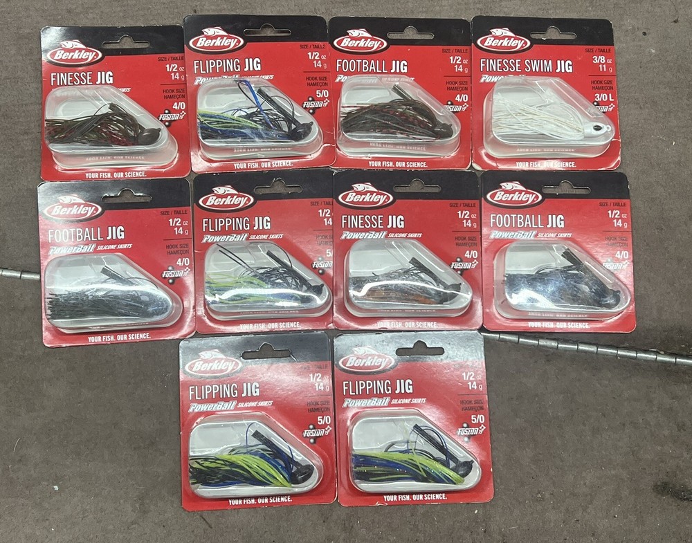 10 Berkley Bass Jigs for Flipping Finesse Football Fishing Lures