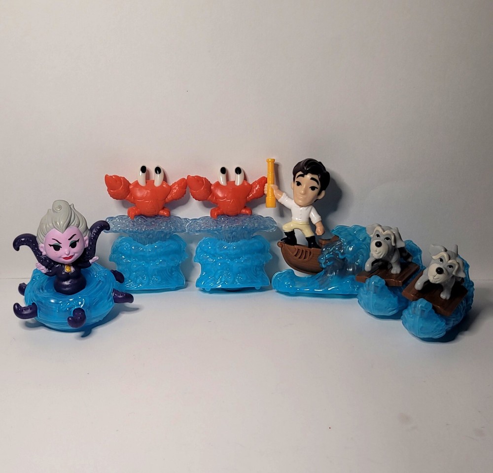 Lot Of 6 Little Mermaid Happy Meal Toys 2023