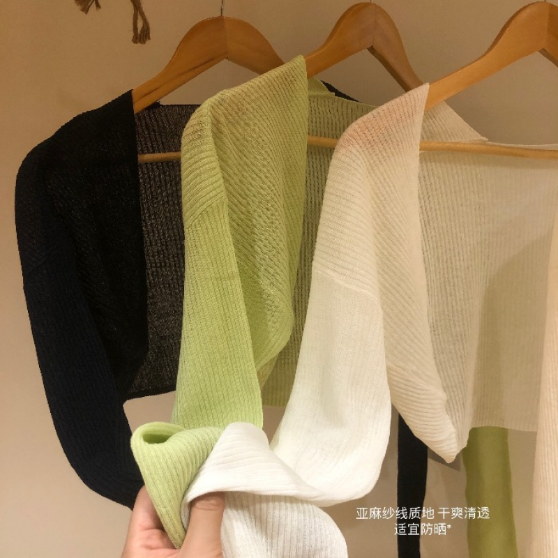 Women's Short Summer Cardigan Sunscreen Breathable Ice Silk Top