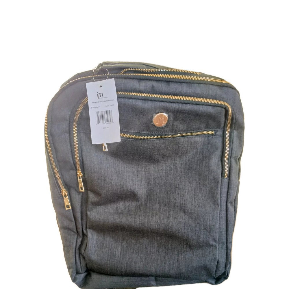 Jessica Moore 2-Piece Rolling Carry-On & Tote Set in Dark Grey