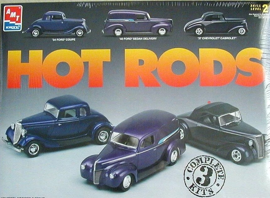FACTORY SEALED AMT/Ertl Hot Rods 3PACK Ford /chevy