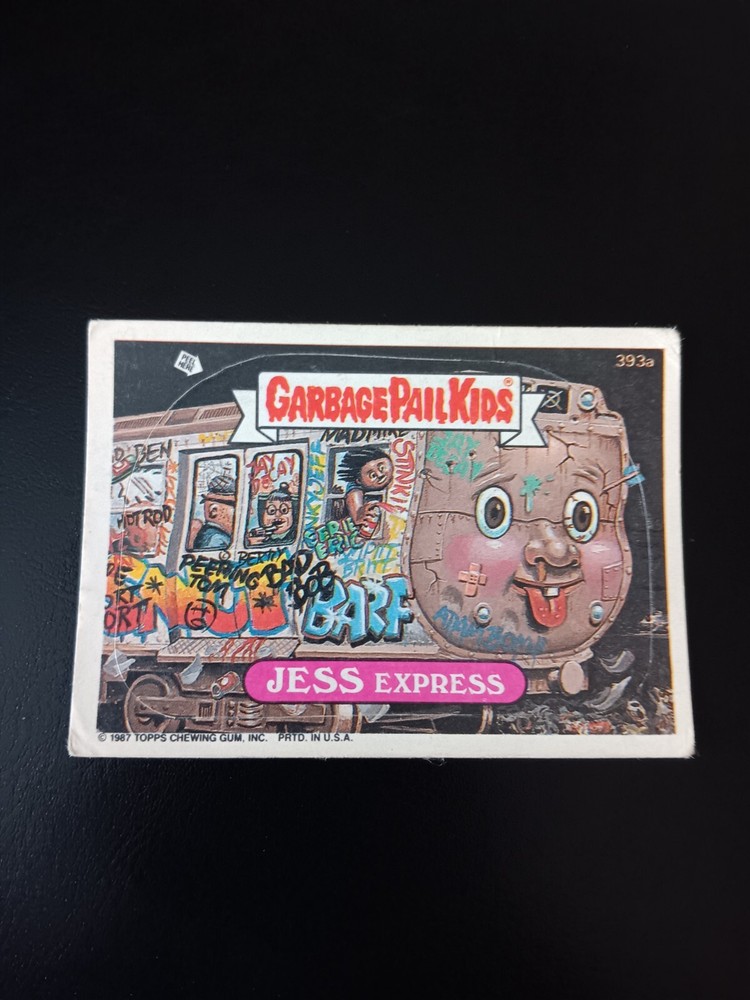 TOPPS 1987 Garbage Pail Kids 10th Series Jess Express Card 393a