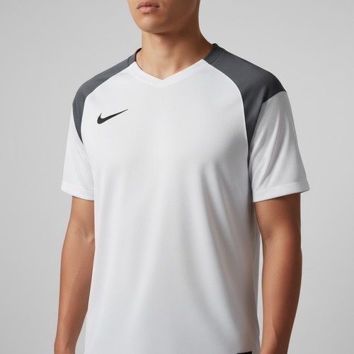 Nike Strike Dri Fit Short Sleeve Soccer Top Men's L White/Gray NWT