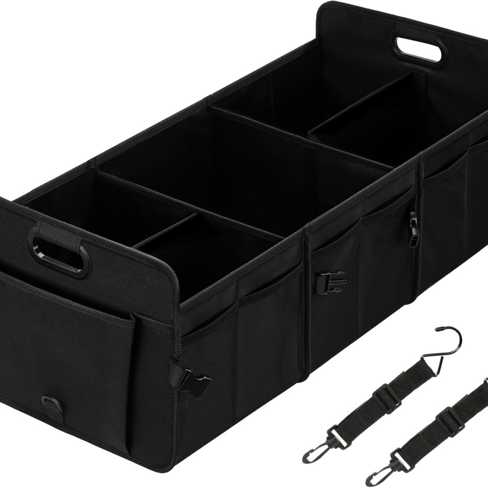 Collapsible Anti-Slip Car Trunk Organizer with Multi Compartments