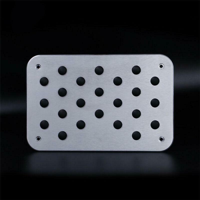Universal Car Aluminum Truck Floor Mat Carpet Heel Plate Foot Pedal Rest 30x20cm