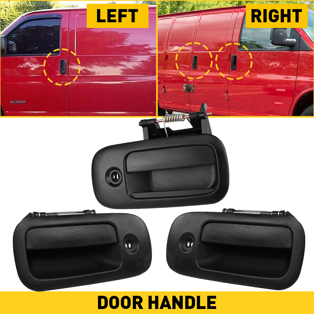 3x Left Right Outside Door Handles for Chevy Express GMC Savana Sliding Van
