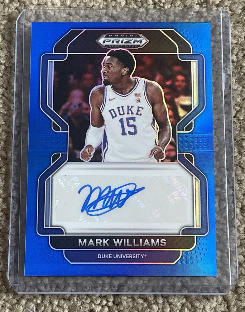 2022 Panini Prizm Mark Williams Blue Auto Rookie RC /149 High-Grade Hornets!