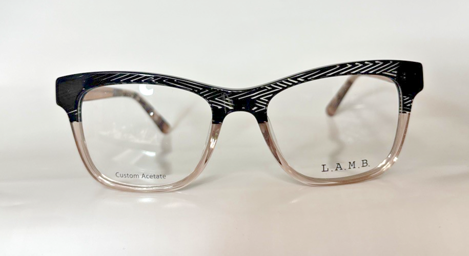 NEW LAMB -LAUF070- BLACK/BLUSH- Designer Women's Eyeglasses Frame 53-19-140 mm