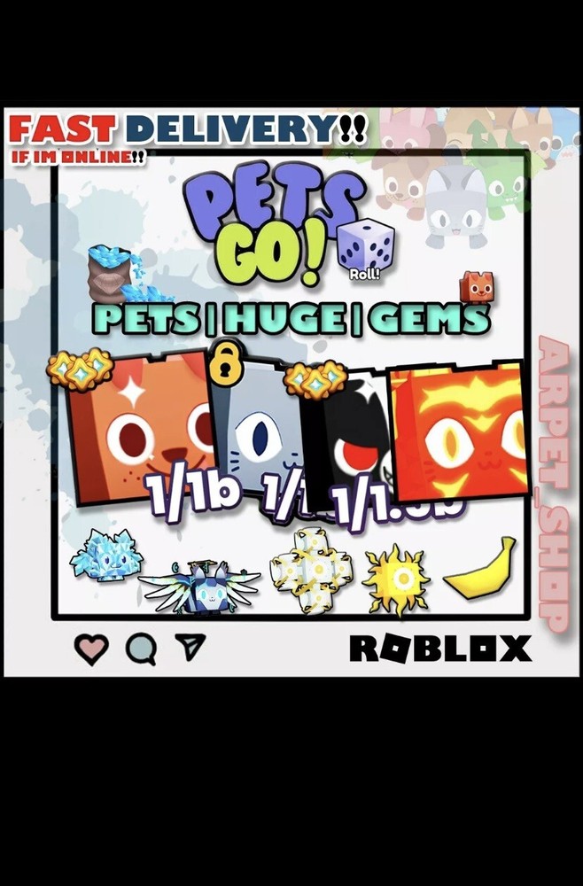 PETS GO - ROBLOX - | 10M GEMS | ROBLOX PETS GO/PETS RNG 🌟 💎