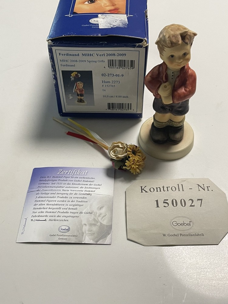 Goebel Hummel Spring Gifts 2273 TMK8 Figurine Ferdinand with Original Box & COA 2008-9