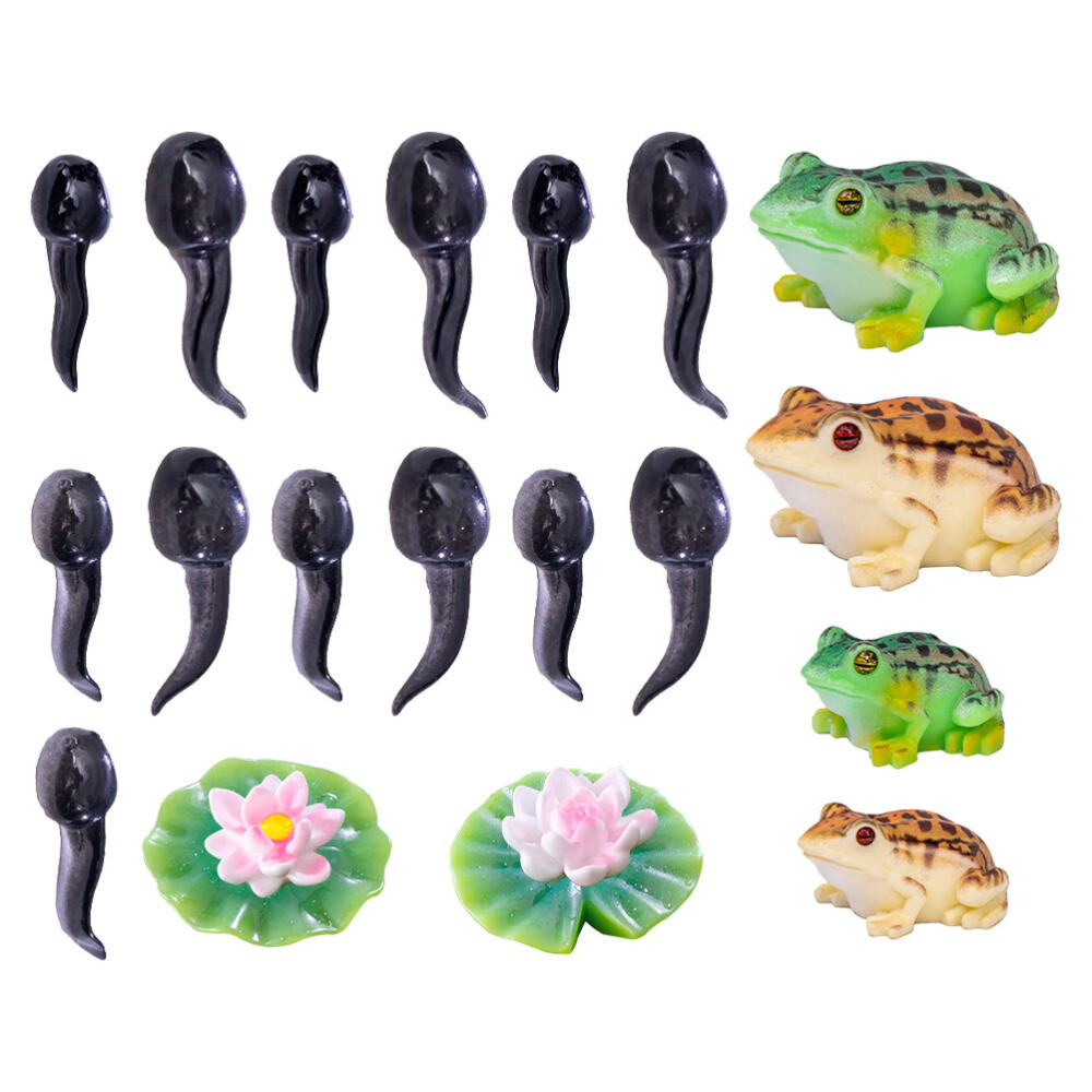 Frog Statue Tadpole Ornament Small Ducks Decor Miniature Garden Figurines