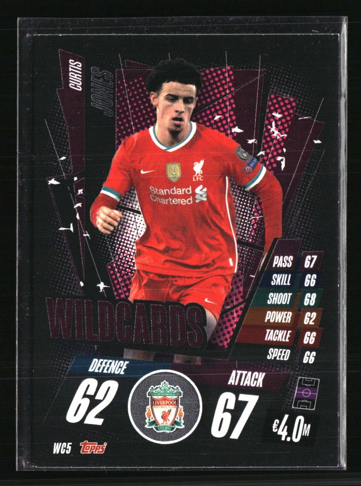 Curtis Jones 2020 Topps Match Attax UCL Wildcards #WC5 Soccer Game