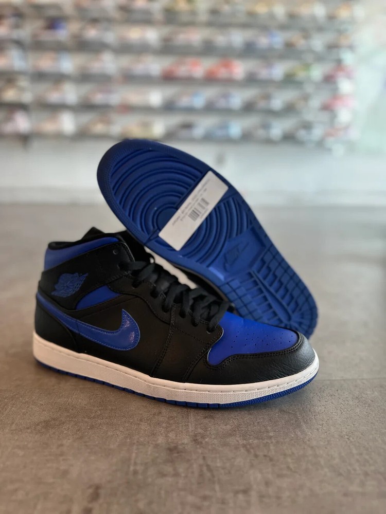 Used Jordan 1 Mid  Royal 2020  554724-068 Size 13 SHIPS FAST