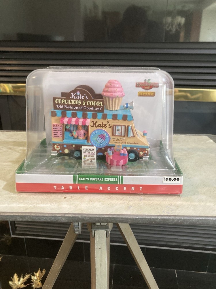 Lemax Kate's Cupcake Express Snow Village Accessory Retired Food Truck