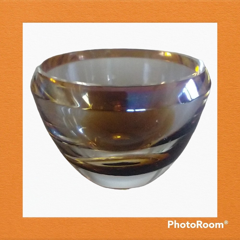 Waterford Evolution Style Hand Blown Lead Crystal Glass Centerpiece Bowl 4