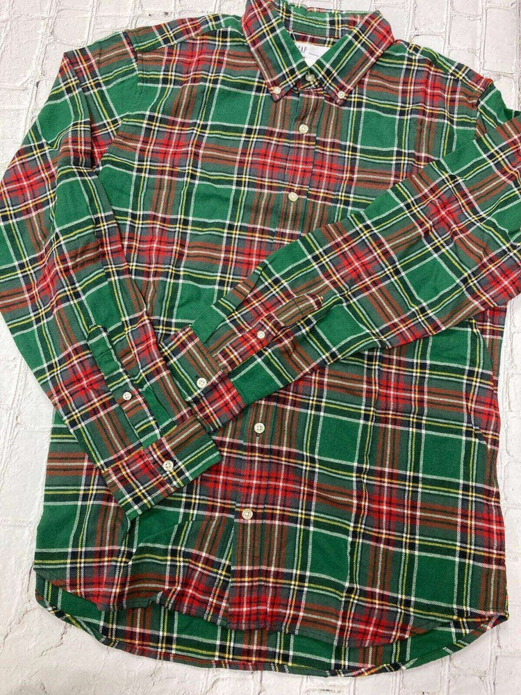 Gap Men's NWT Size Medium Colorful Soft  Warm Plaid in Mid-Weight Flannel Shirt