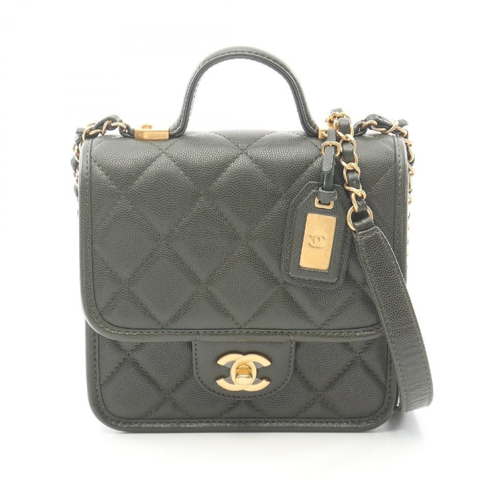 Chanel Small top handle Matelasse  Leather Shoulder Bag  36026