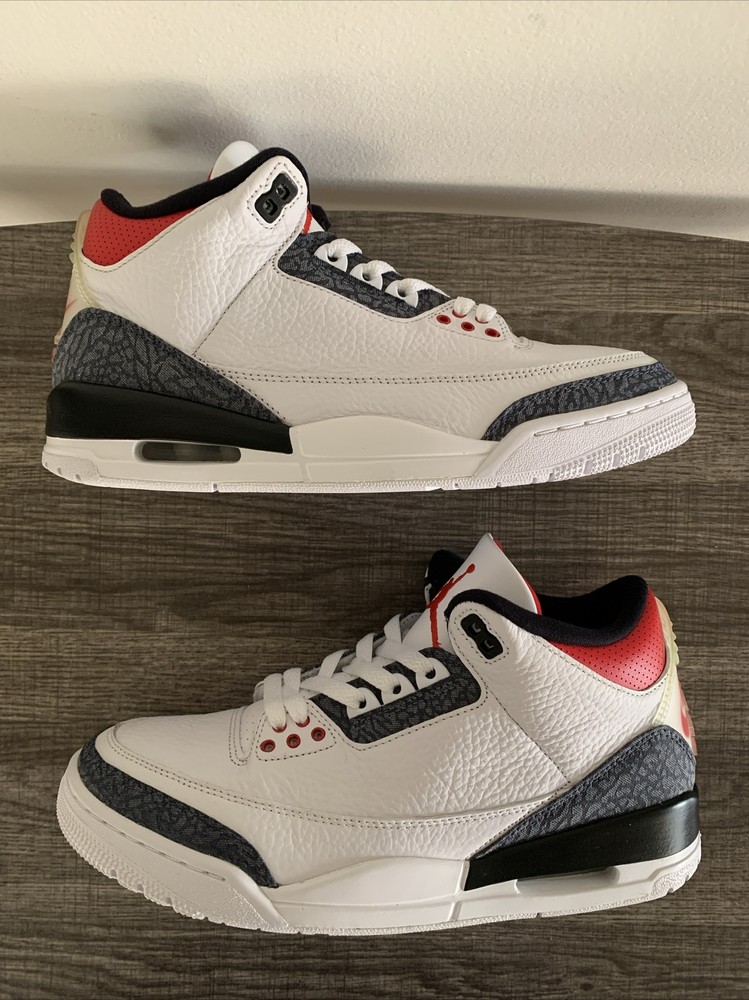 Size 8.5 - Nike Air Jordan 3 Retro Denim Fire Red 2020