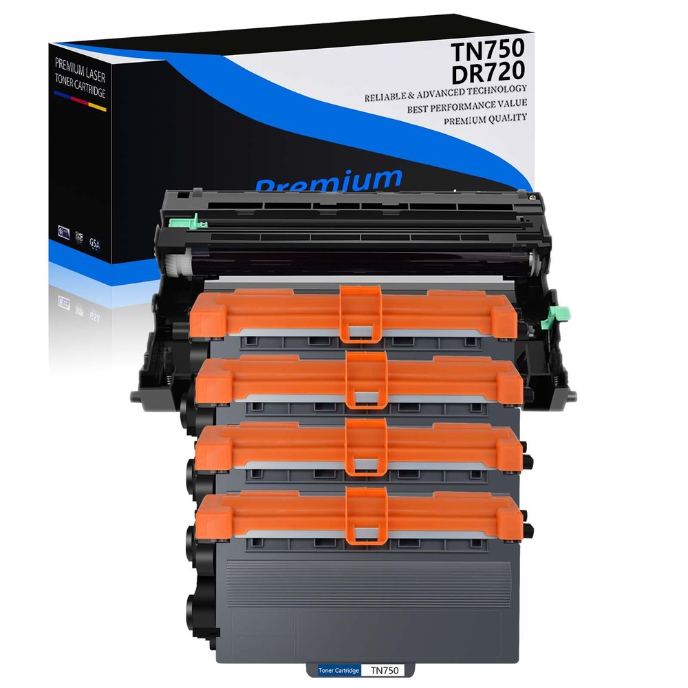 Brother TN750 High Yield Toner & DR720 Drum for DCP-8155DN MFC-8910DW 6180DWT