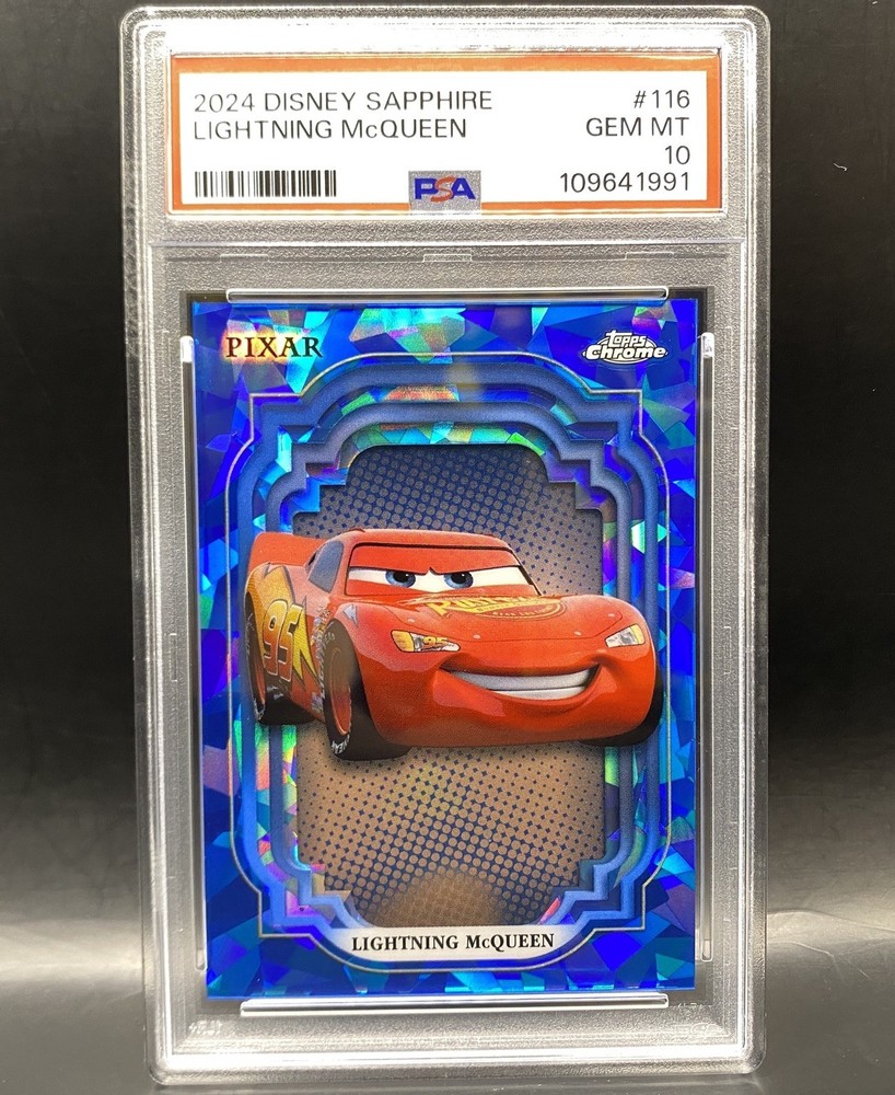 2024 Disney Topps Chrome Sapphire Lightning McQueen #116 PSA 10 GEM MINT