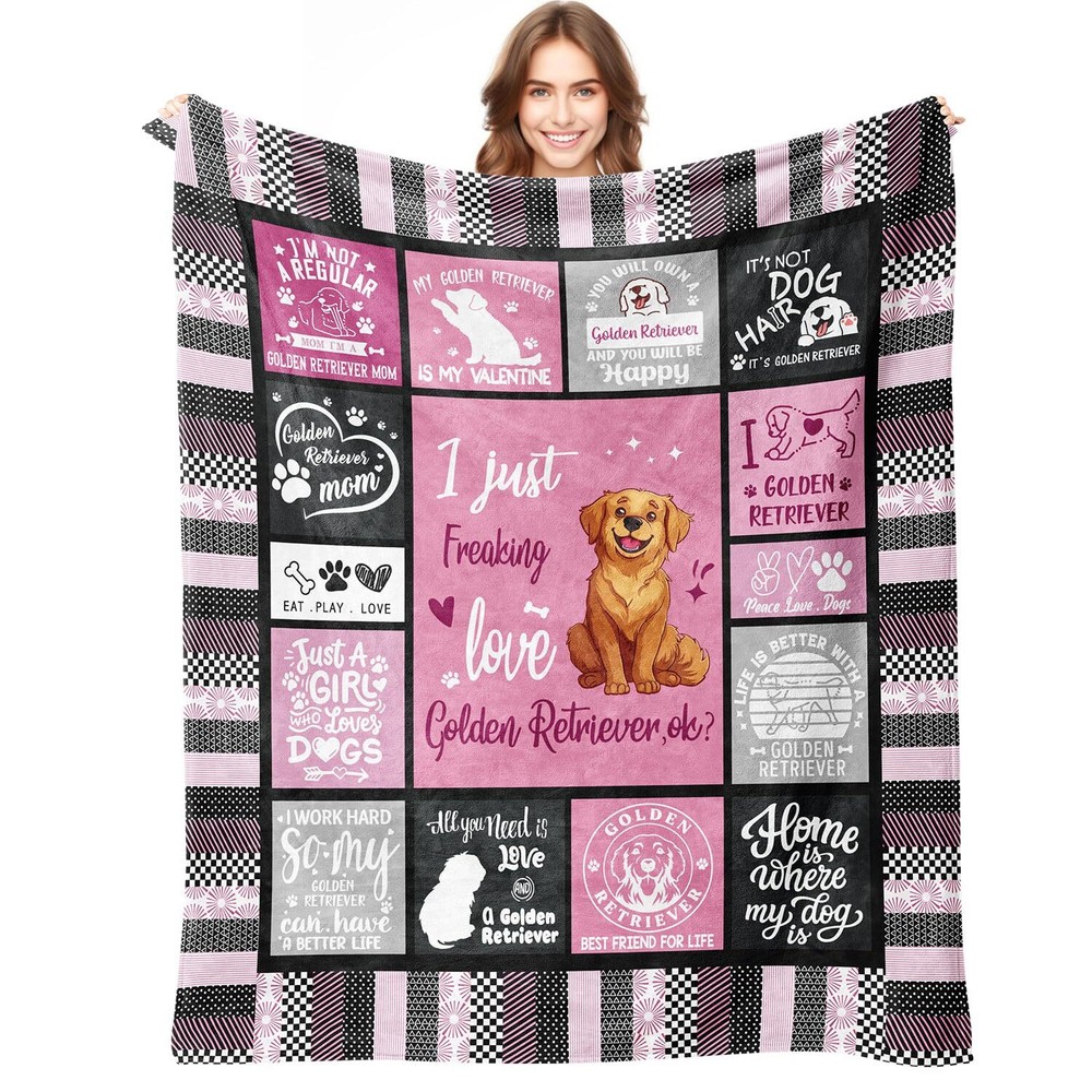 Blanket for Golden Retriever Lover Gifts for Golden Retriever Mom - 50