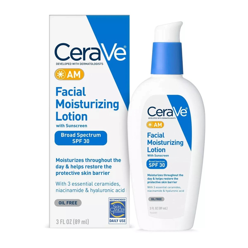 CeraVe Face Moisturizer with Sunscreen, AM Facial Moisturizing Lotion for Normal