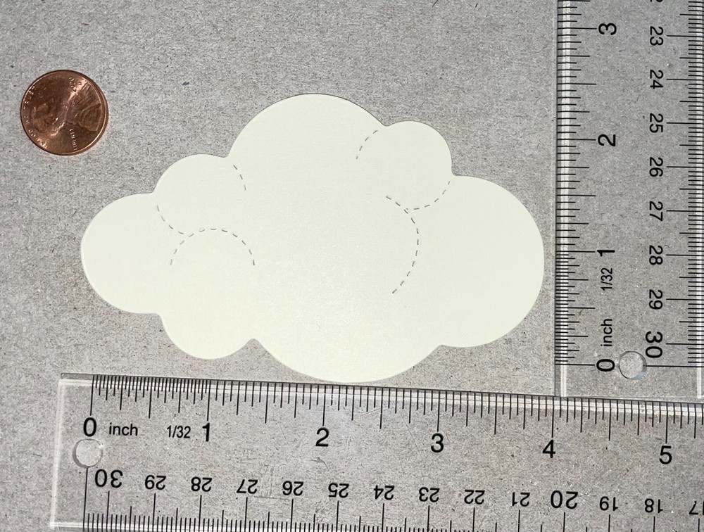 😶🌫️10 large CLOUDS 🌫️ cardstock paper die cut embellishments