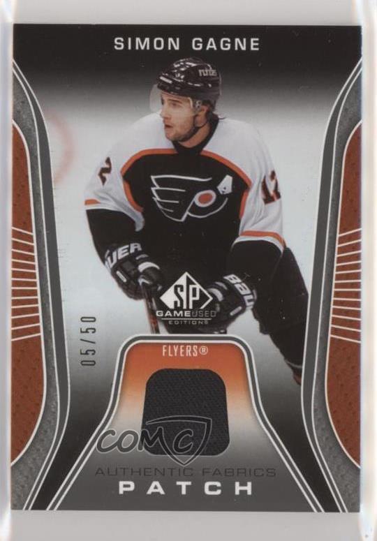 2006-07 SP Game Used Edition Authentic Fabrics /50 Simon Gagne #AF-GA Patch