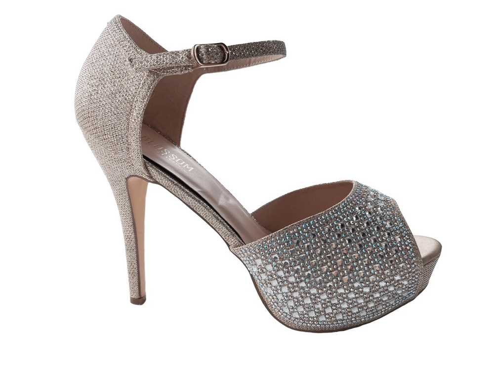 Luxury Rhinestone Stiletto Heels for Prom Wedding Size 10