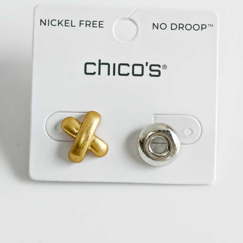 Chic Minimalist Puffy XO Stud Earrings Retro Style Everyday Womens Jewelry