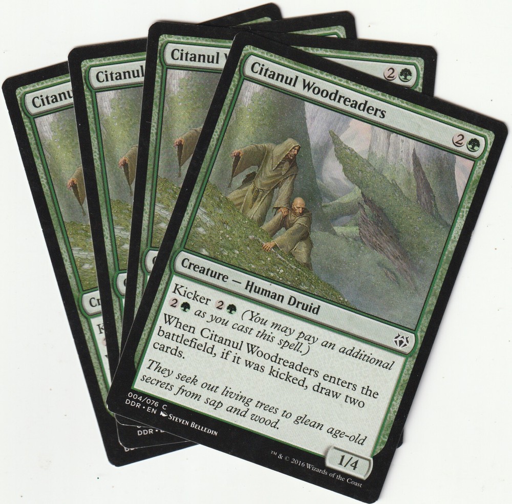 4x MTG Citanul Woodreaders Green Creature Card Playset - Magic the Gathering  