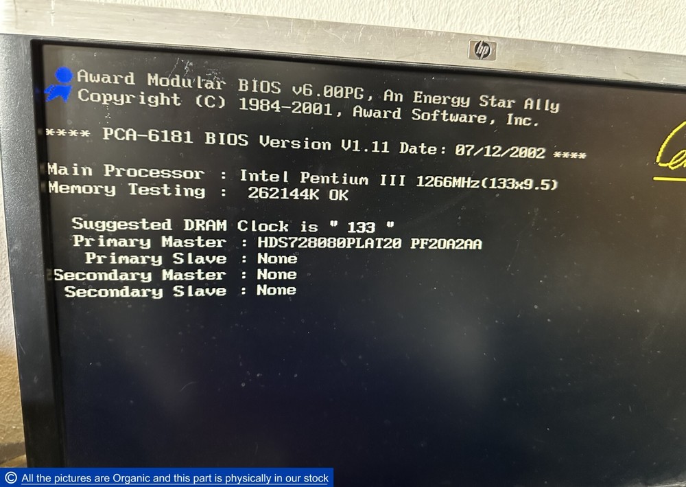 Advantech PCA-6181 Rev A1 Industrial SBC BIOS V1.11 PCA-6181VE Pentium III 256MB