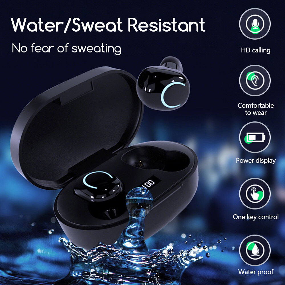 Bluetooth 5.2 Wireless Sports Earbuds with Dual Mode Mic for Music & Calls
