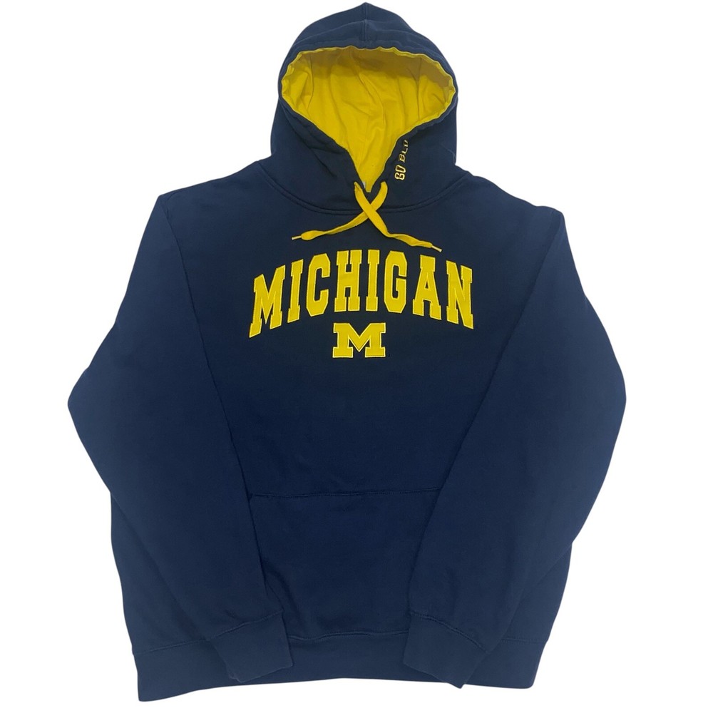 Stadium Athletic Michigan Wolverines Go Blue Navy Hoodie Size XXL