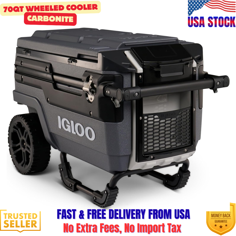 Igloo Trailmate Journey 70Qt Wheeled Cooler, Insulated Hard Shell Ice Chest