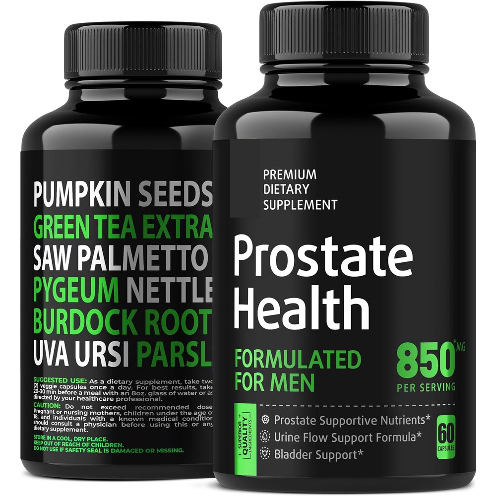 Prostate Health Supplement for Men Urinary Tract Support & DHT Blocker 60 Caps