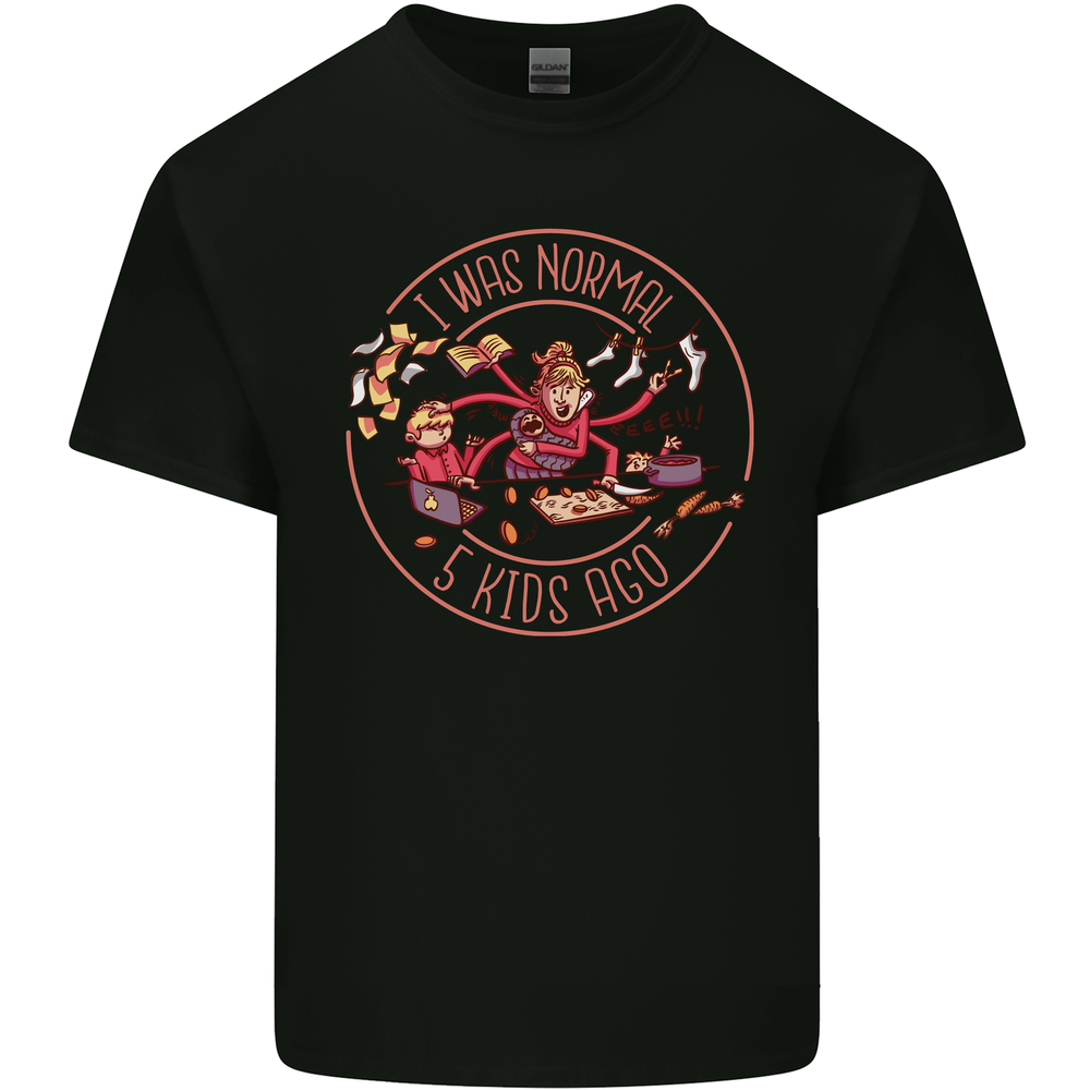Mothers Day I Was Normal Five Kids Ago Mens Light Cotton T-Shirt-image