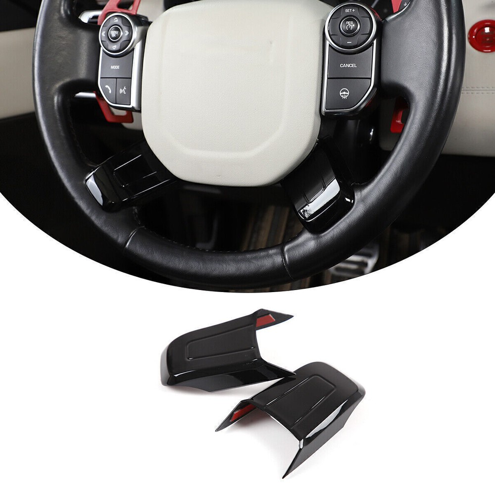 Gloss Black Steering Wheel Bottom Frame Trim 2PCS For Range Rover L405 2013-2022