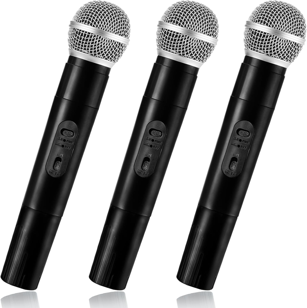 3 Pcs Microphone Prop,Plastic Fake Microphone Toy,Simulate Speech Practice Plast