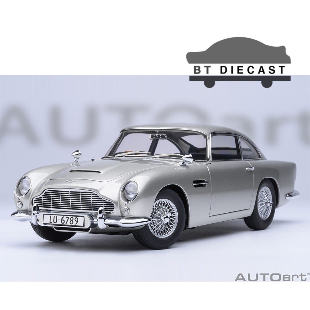 AUTOart GOLDFINGER 007 JAMES BOND ASTON MARTIN DB5 1/18 MODEL CAR SILVER 70296