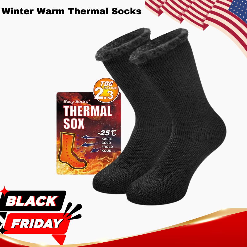 3 Pairs Mens Winter Warm Heavy Duty Thermal Socks Heated Wool Boots Hiking Socks