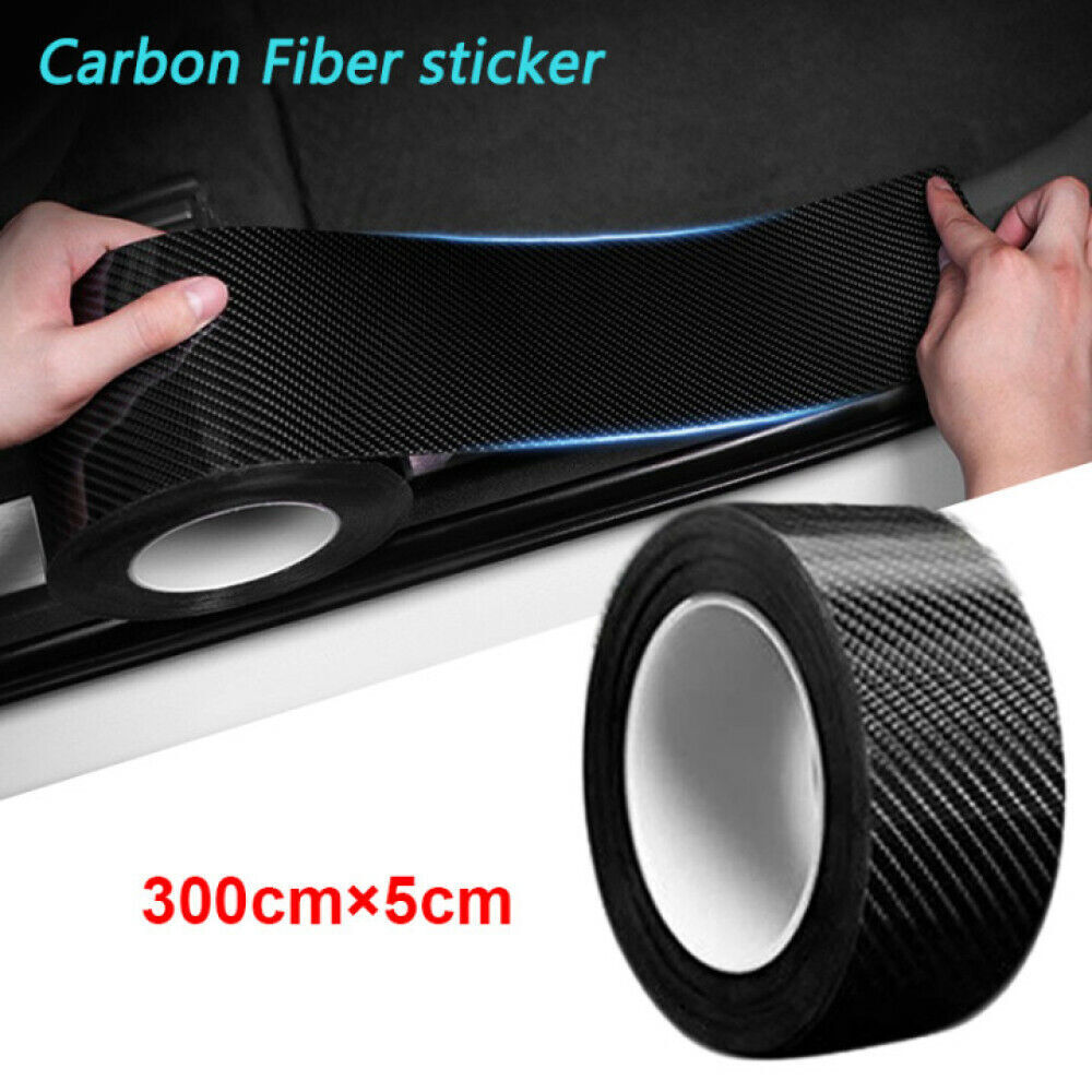 Car Accessories Door Sill Scuff Plate Protector Guard carbon-fiber Sticker Cover