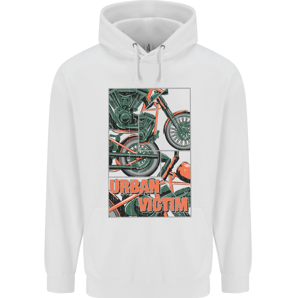 Urban Victim Motorcycle Motorbike Biker Mens 80% Cotton Hoodie