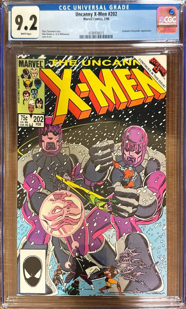 Uncanny X-Men #202 CGC 9.2 (Marvel Comics February 1986)